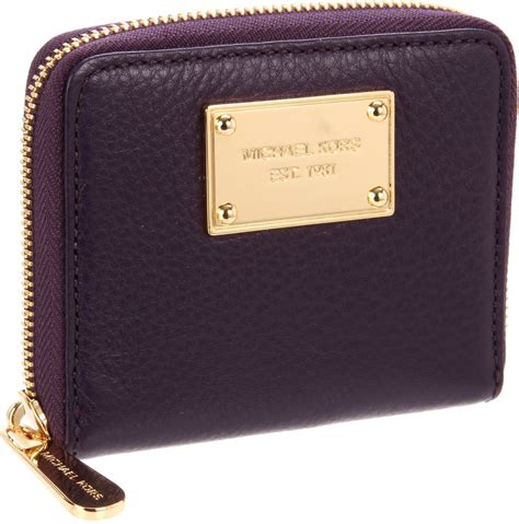 michael kors dark purple wallet|Michael Kors small black wallet.